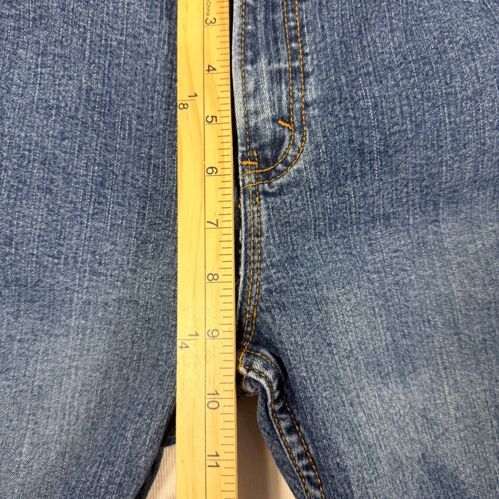 Jordache Low Rise Stretch Jeans 13/14 Petite Blue Medium Wash Bootcut Y2K Denim - Picture 6 of 15